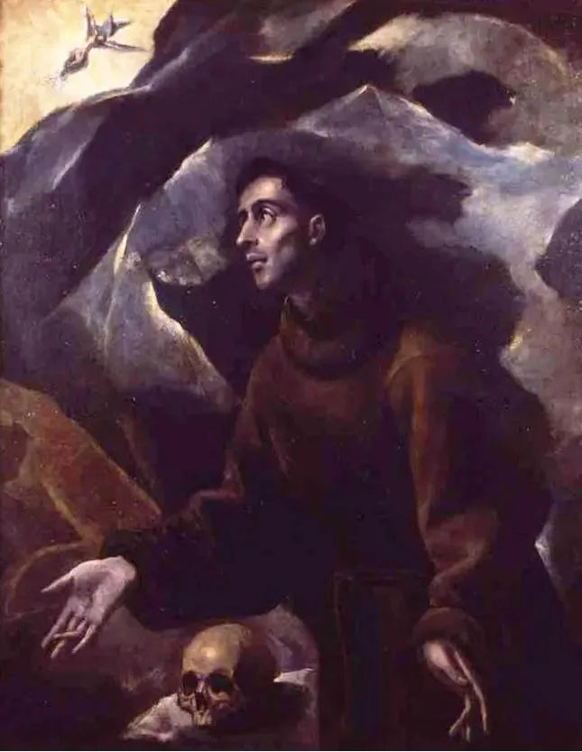 Saint François mottar stigmatiska sår - El Greco