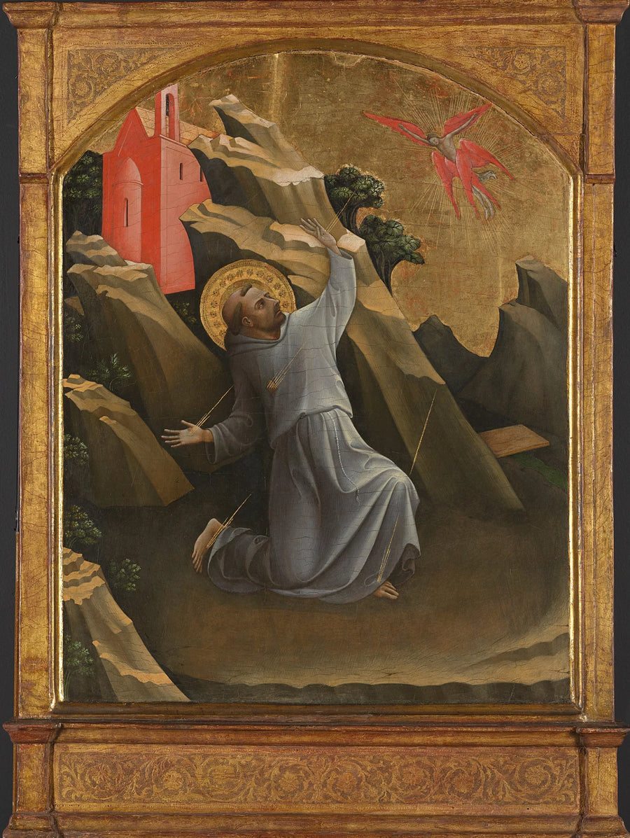 Saint François mottar stigmatiseringarna - Lorenzo Monaco