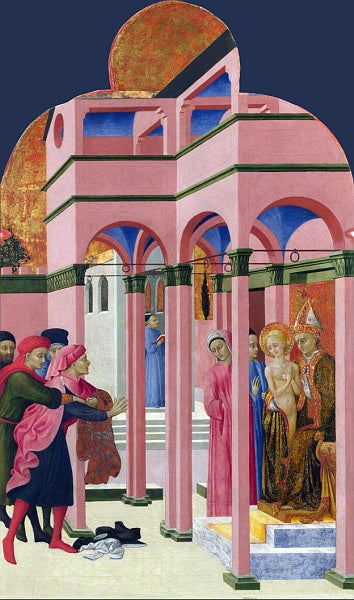 Saint François avstår från sin jordiska fader - Stefano di Giovanni (Sassetta)