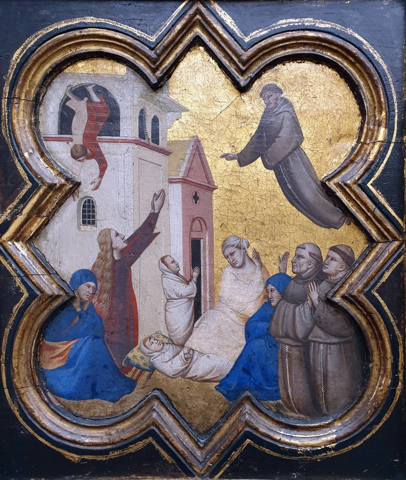 Saint François väcker ett barn - Taddeo Gaddi