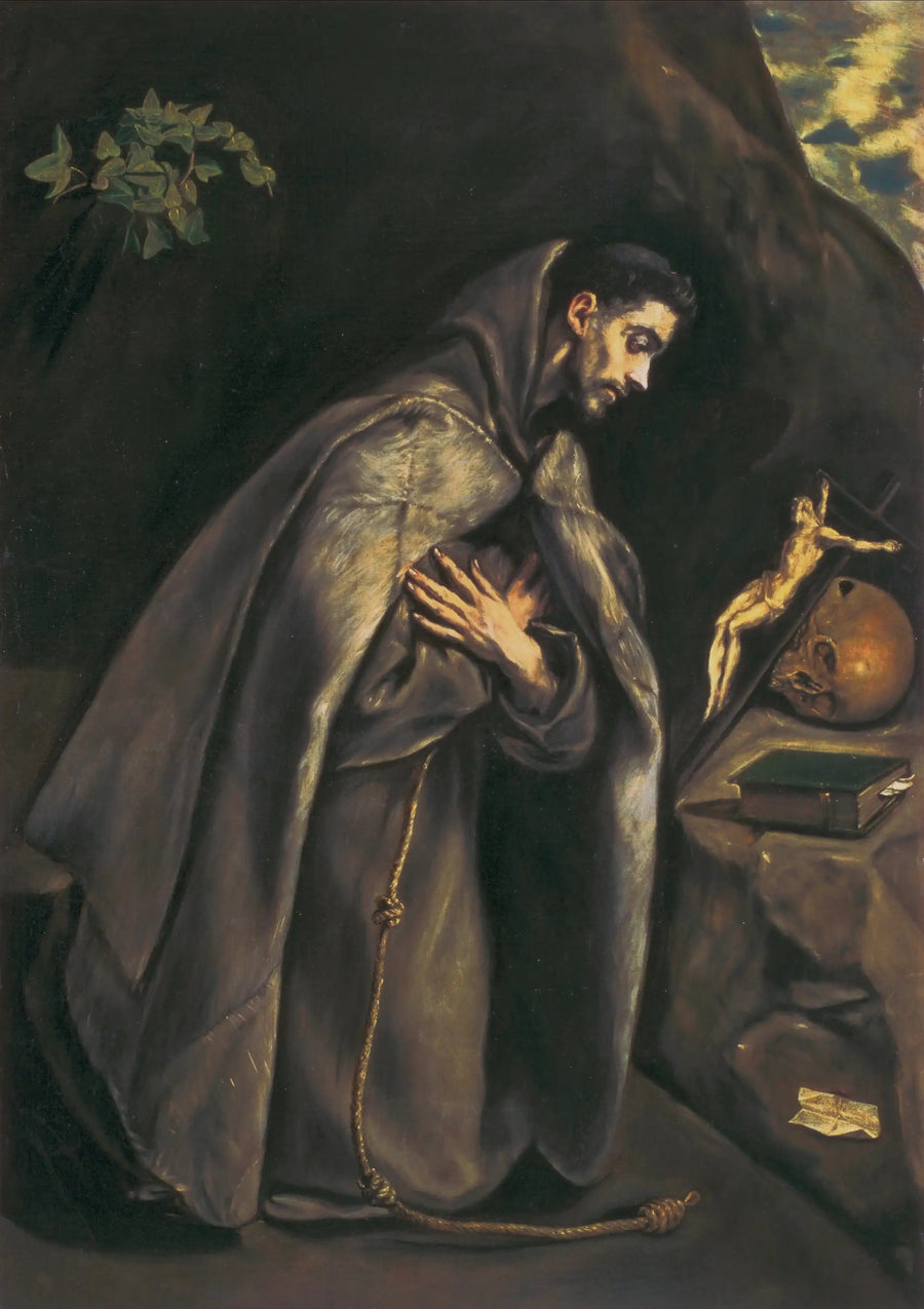 Saint François vördar korset - El Greco