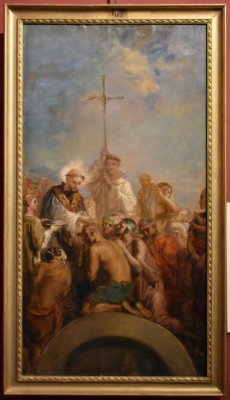 Saint François Xavier döper indianerna - Théodore Chassériau