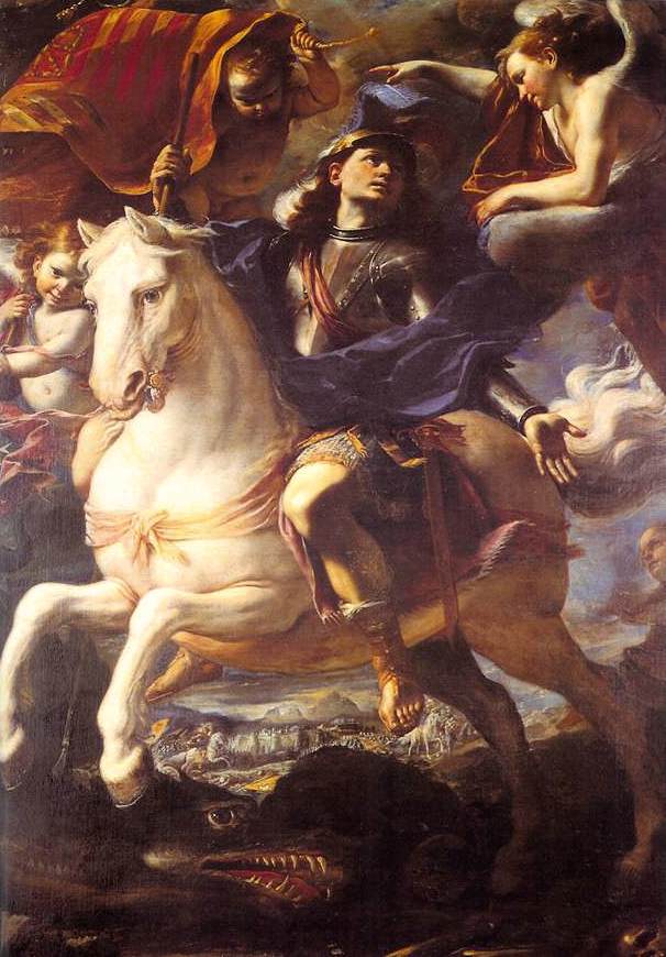 Saint Georges på häst - Mattia Preti