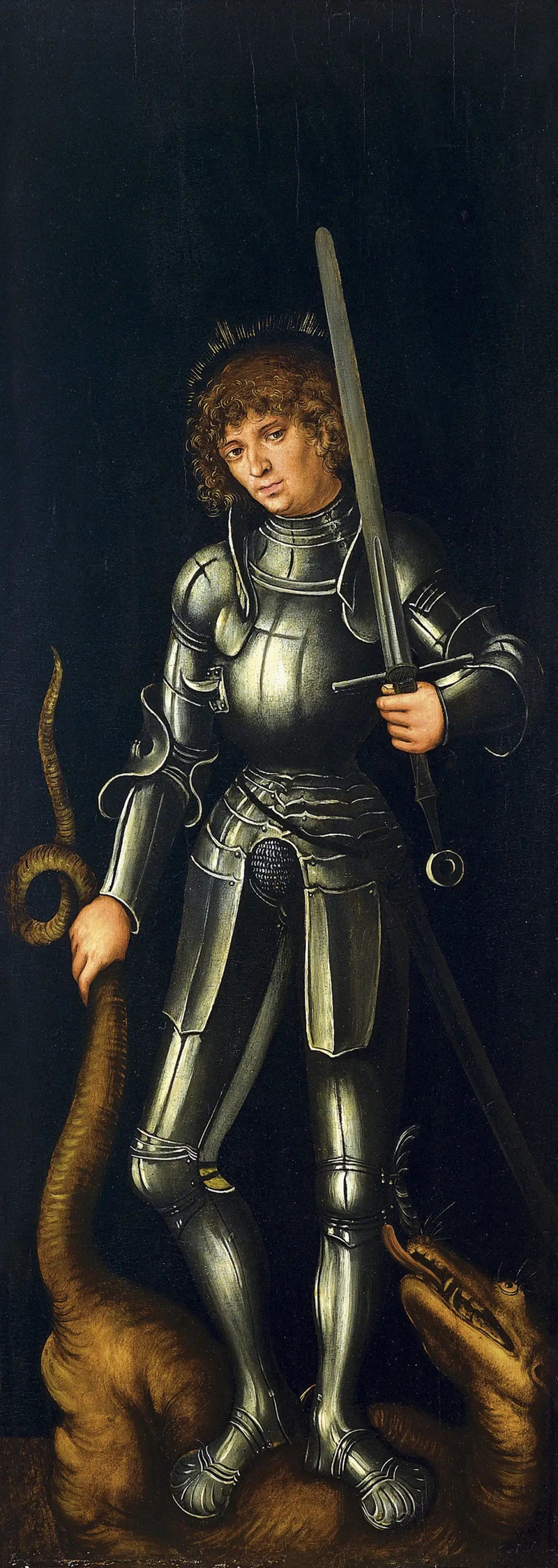 Saint Georges (yttersta högerflygeln) - Lucas Cranach den äldre