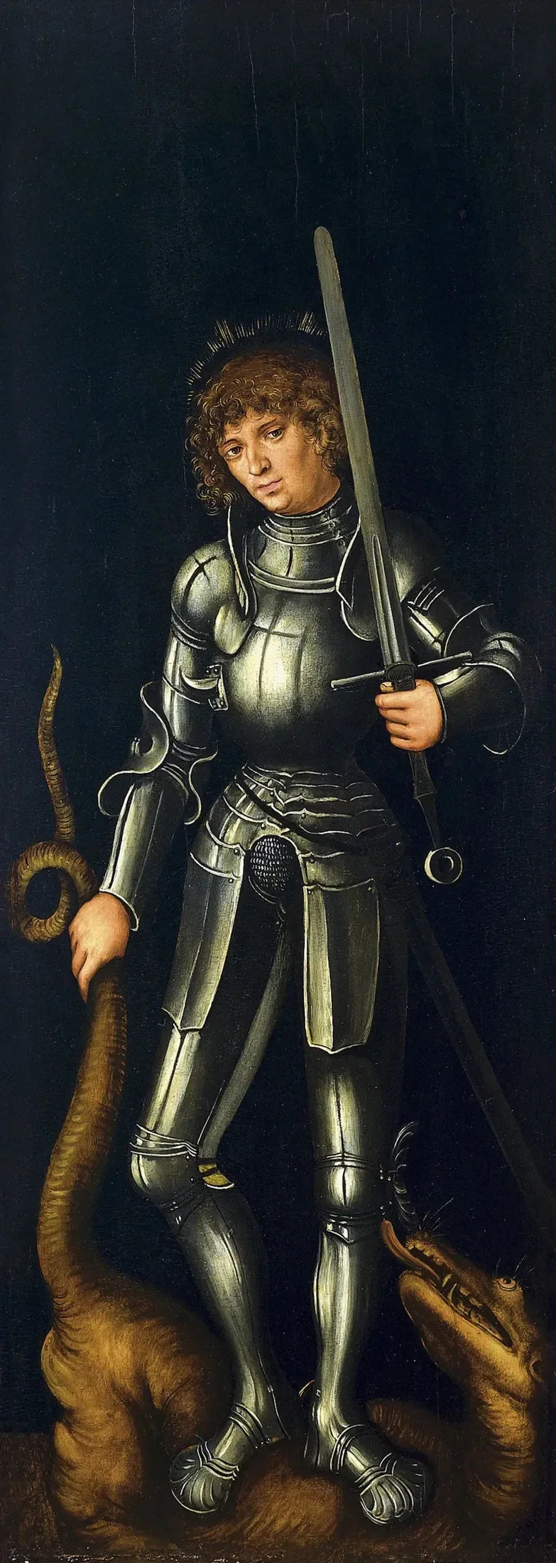 Saint Georges (yttersta högerflygeln) - Lucas Cranach den äldre