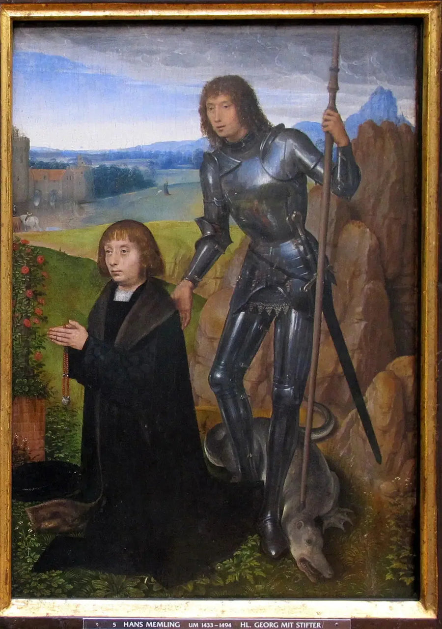 Saint Georges med donator. - Hans Memling
