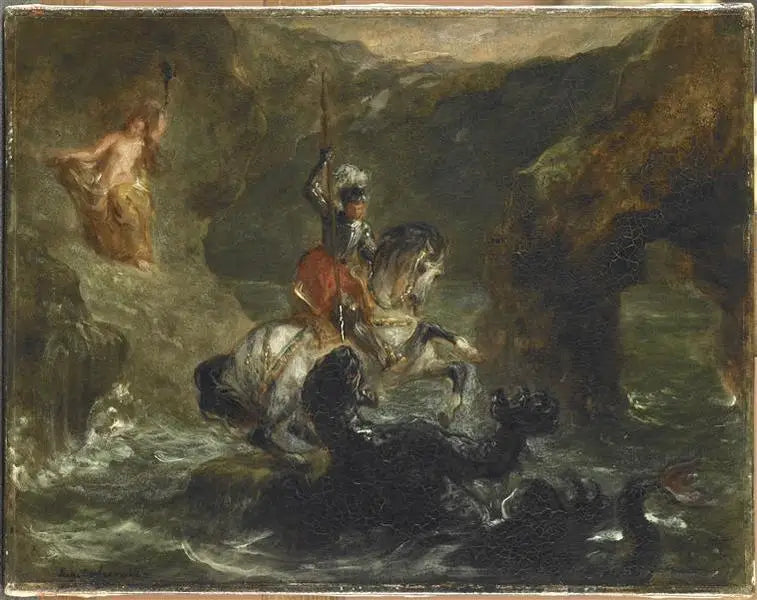 Sankt Göran som bekämpar draken - Eugène Delacroix