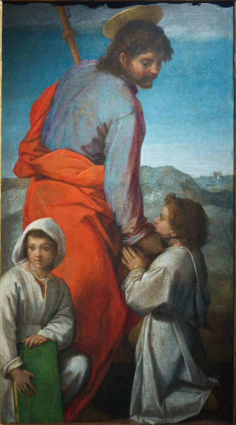 Saint Jacques med två barn - Andrea del Sarto
