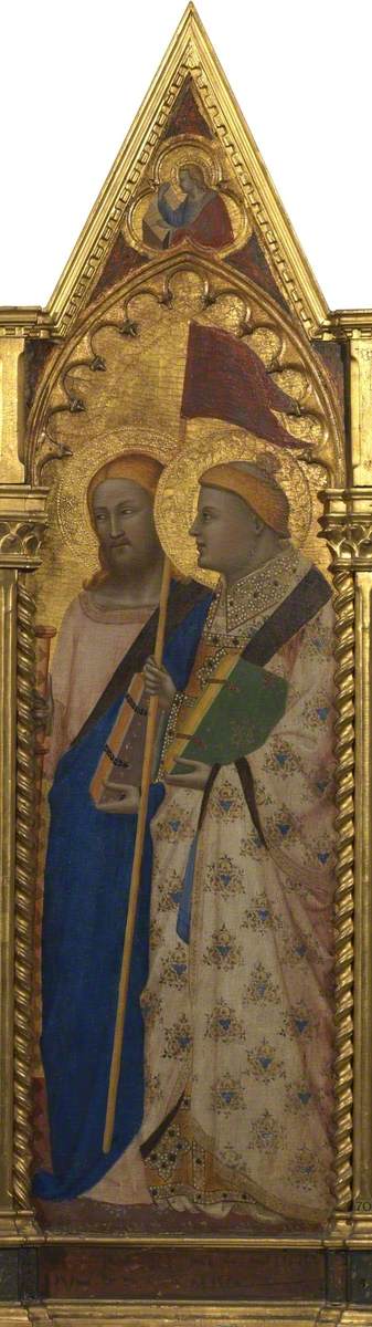 Saint Jacques le Majeur och Saint Étienne (polyptyk, panel 5 av 5) - Bernardo Daddi