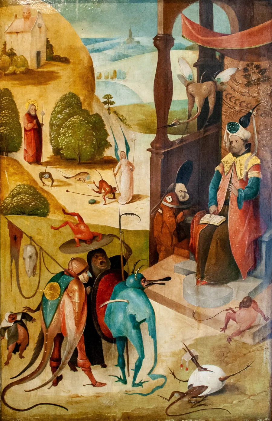 Sankt Jakob den Äldre och magikern Hermogénes - Hieronymus Bosch