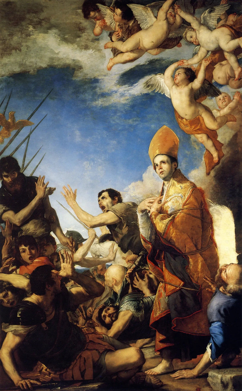 Saint Janvier som lämnar vulkanens ersättning - Jusepe de Ribera