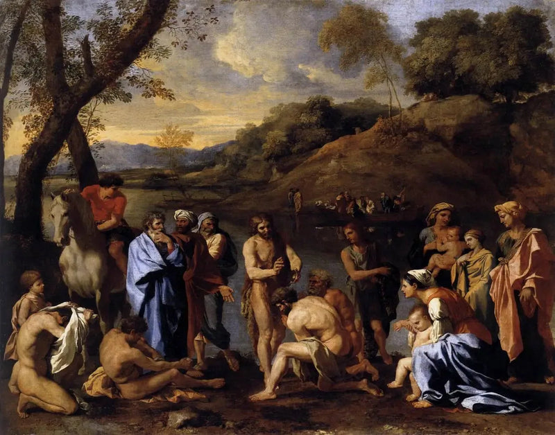 Johannes Döparen döper folket - Nicolas Poussin