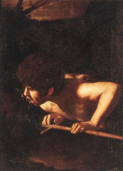 Sankt Johannes Döparen vid fontänen - Caravaggio