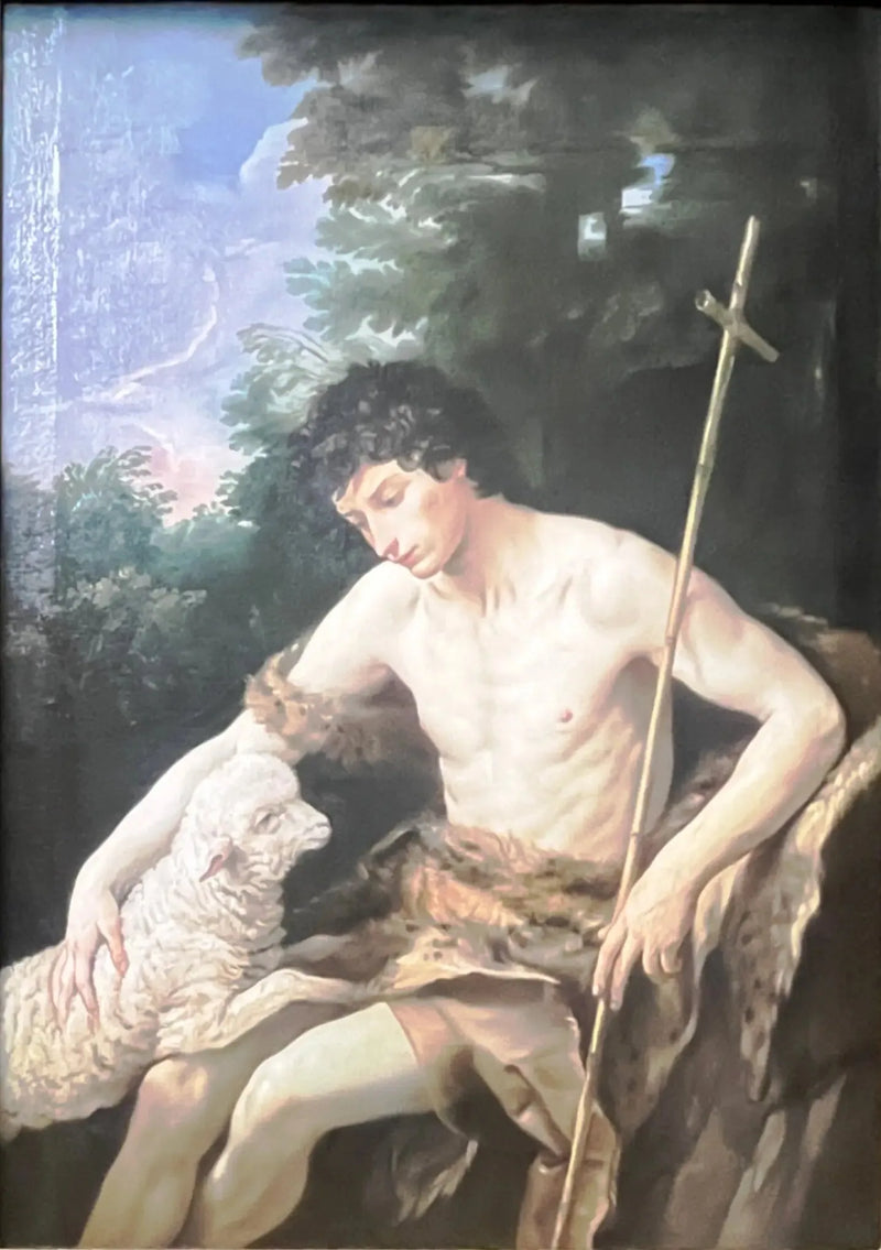 Saint Jean Baptiste klappar det fläckfria lammet - Guido Reni