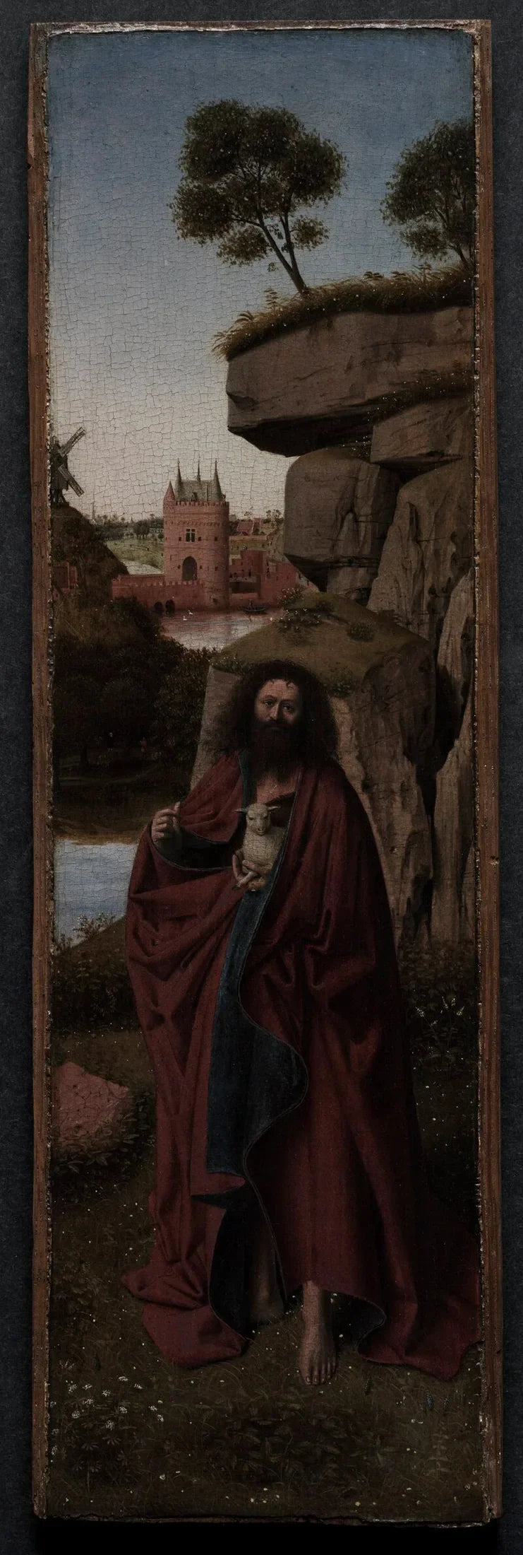 Saint Jean-Baptiste i ett landskap - Petrus Christus