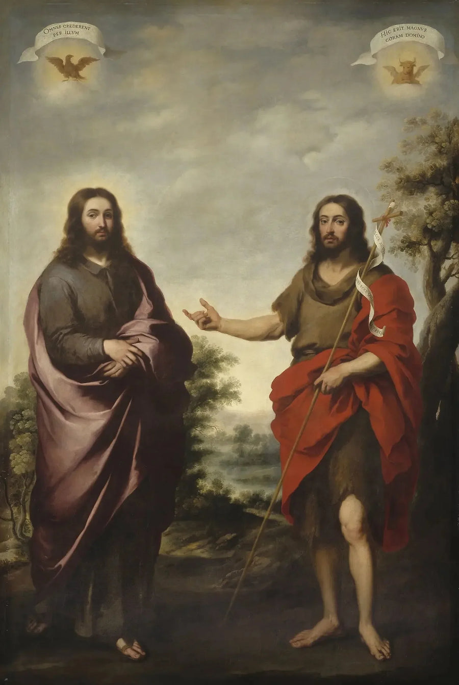 Saint Jean-Baptiste som visar Kristus - Bartolomé Esteban Murillo