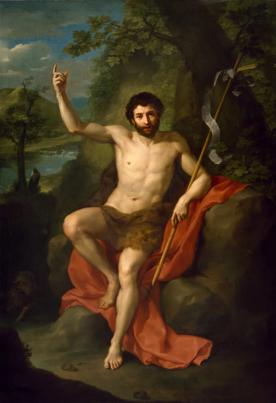 Saint Jean-Baptiste predikar i öknen - Anton Raphael Mengs
