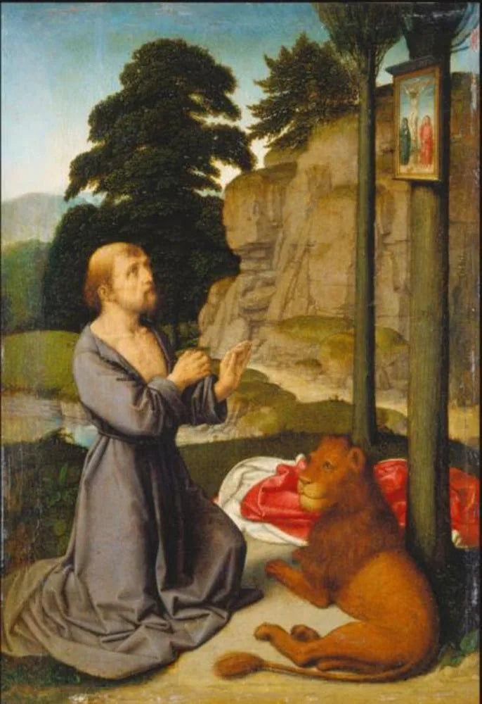 Sankt Jerome i öknen - Gérard David