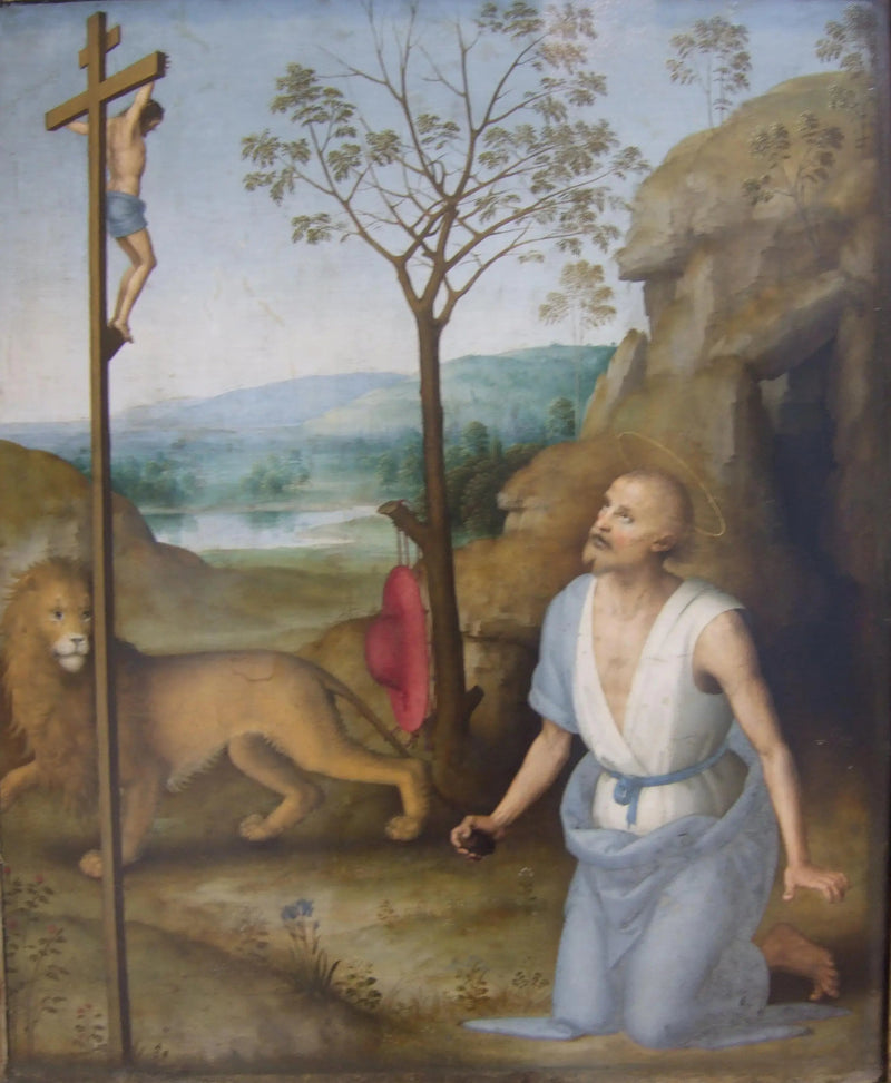 Sankt Hieronymus i öknen - Pietro Perugino