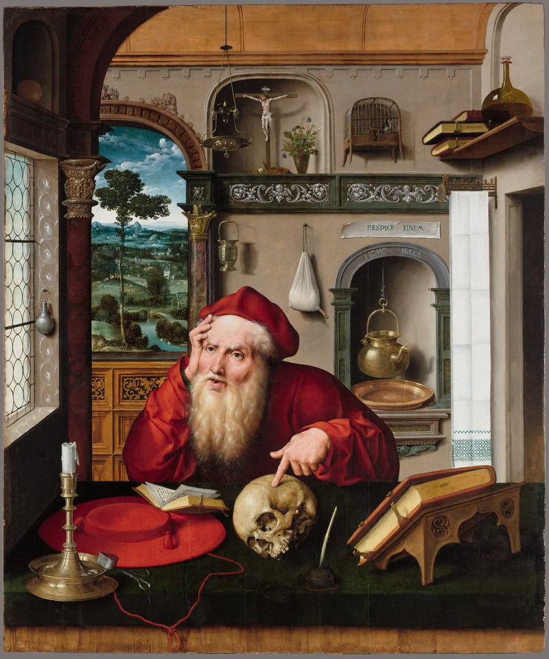 Saint Jérôme i sitt arbetsrum - Joos van Cleve