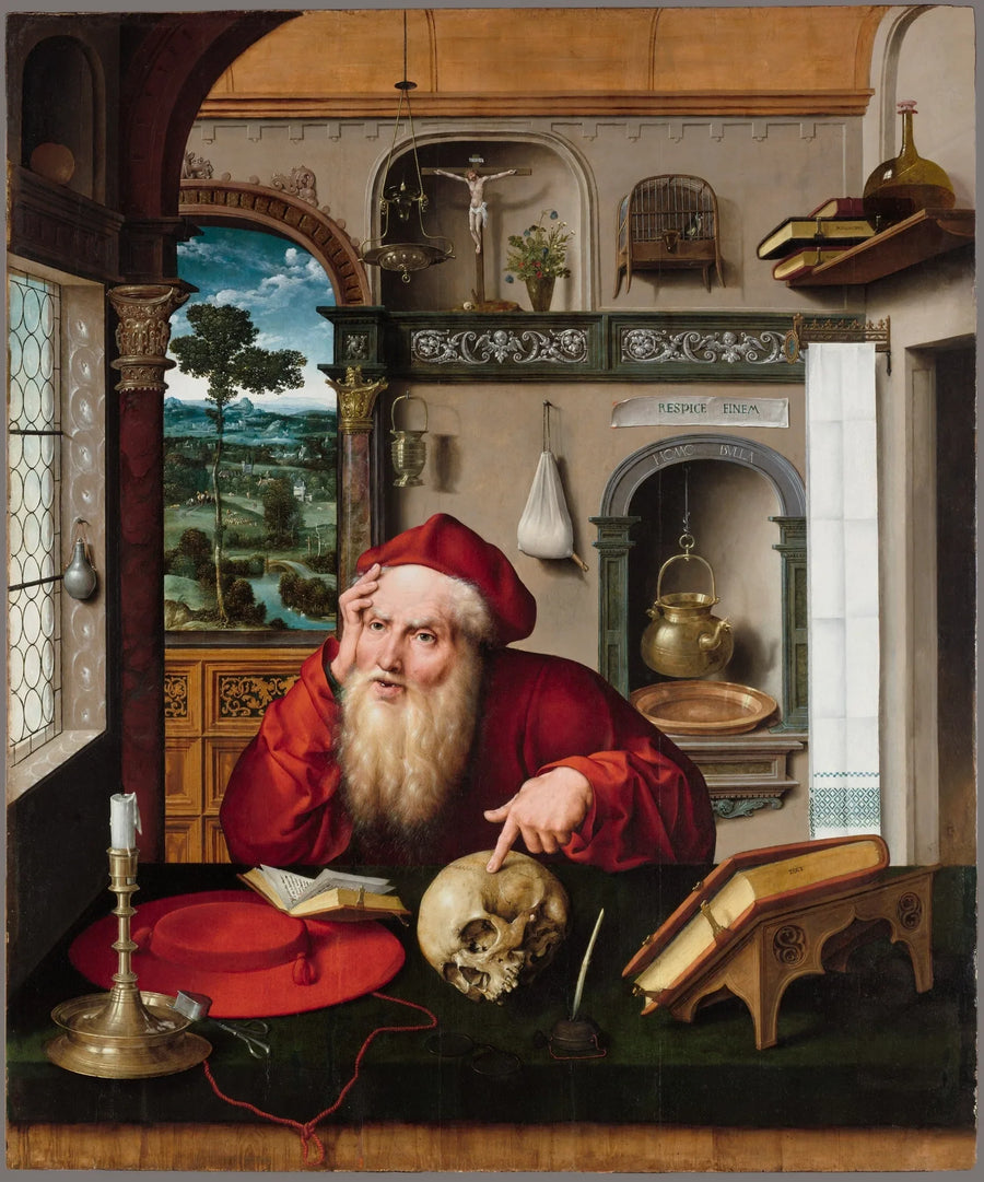 Saint Jérôme i sitt arbetsrum - Joos van Cleve