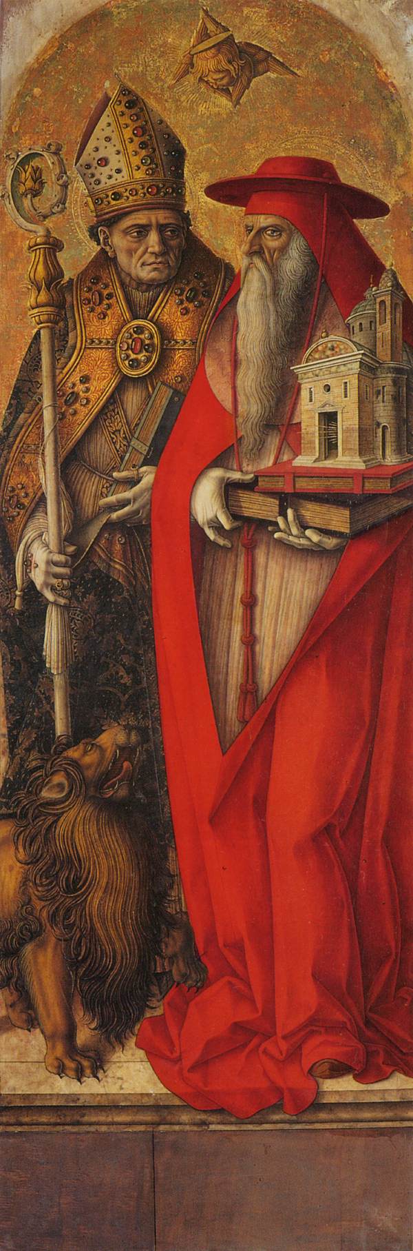 Saint Jérôme och Saint Augustin - Carlo Crivelli