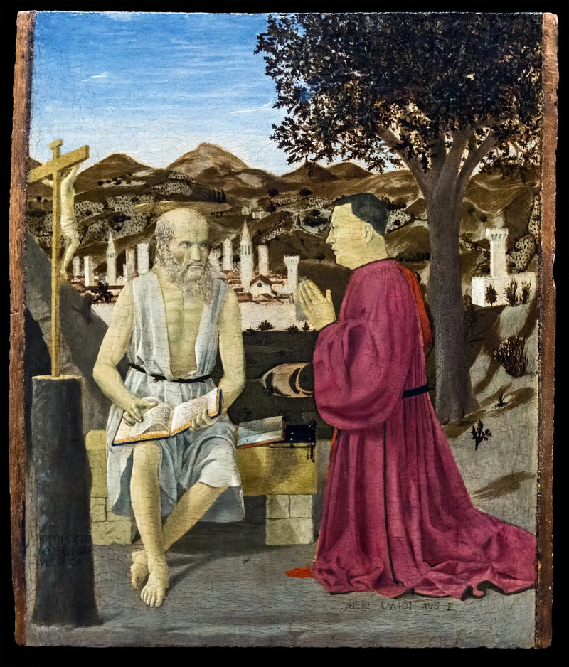 Saint Jérôme och donatorn Girolamo Amadi - Piero della Francesca