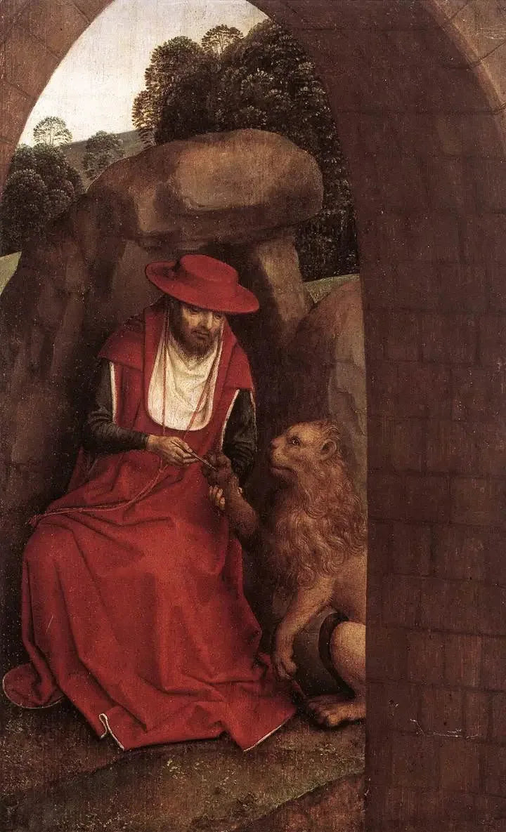 Saint Jérôme och lejonet - Hans Memling