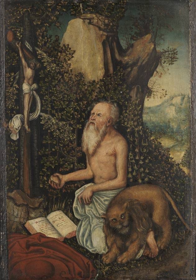 Saint Jérôme - Lucas Cranach den äldre