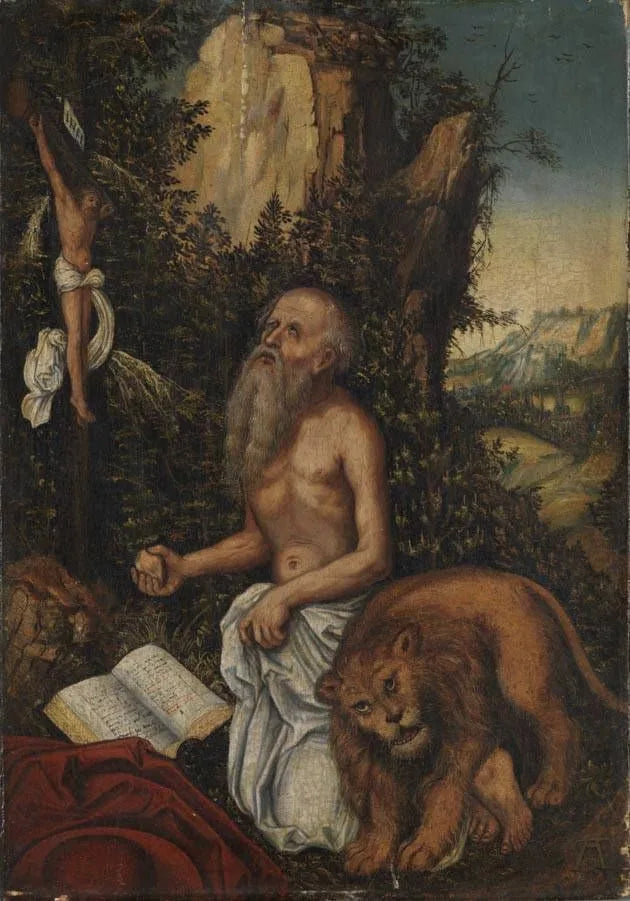 Saint Jérôme - Lucas Cranach den äldre