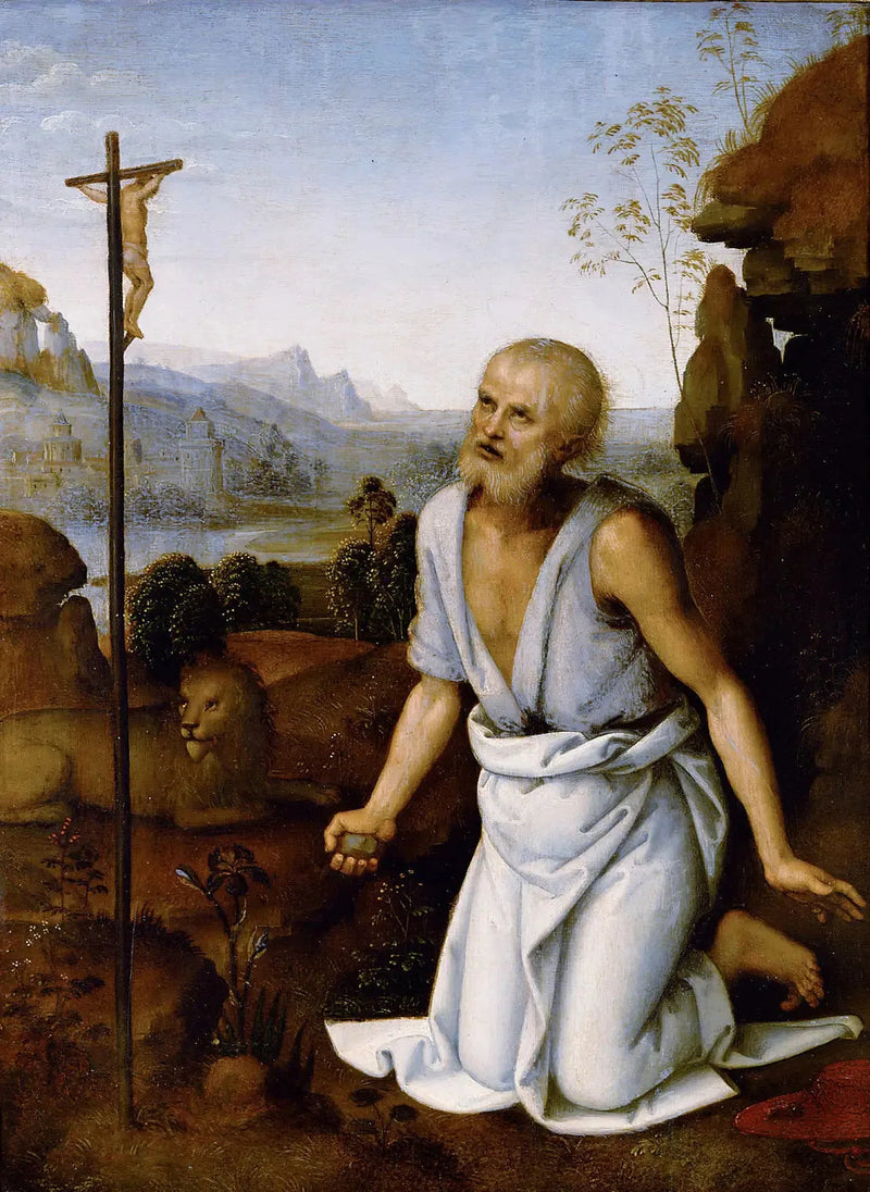 Saint Jérôme penitenten - Pietro Perugino