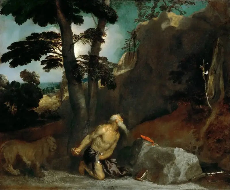 Saint Jérôme ångrare - Titian