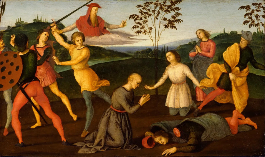Sankt Hieronymus straffar kätterskan Sabinian - Raphael Sanzio