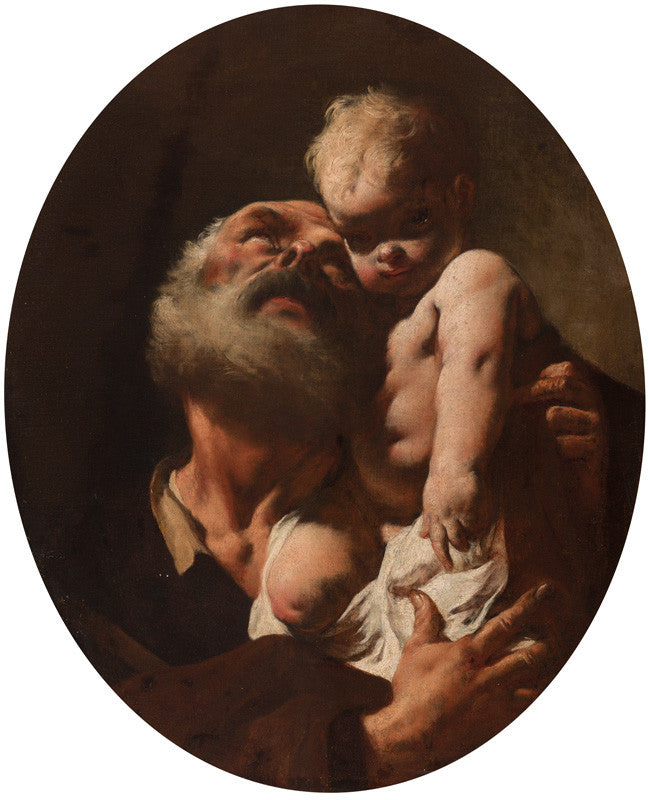 Sankt Josef med barnet - Giovanni Battista Piazzetta
