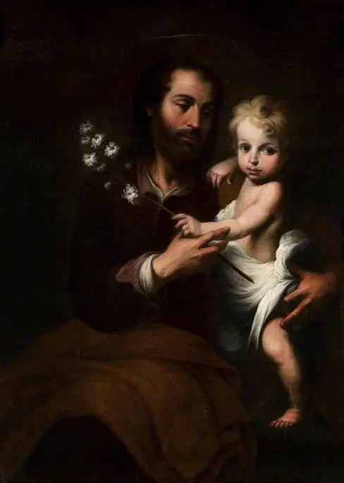 Sankt Josef med Jesusbarnet - Bartolomé Esteban Murillo