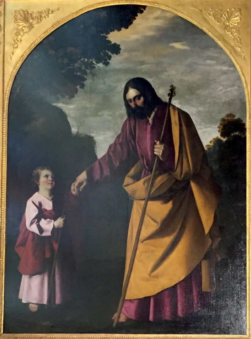 Saint Joseph och Jesusbarnet - Francisco de Zurbarán