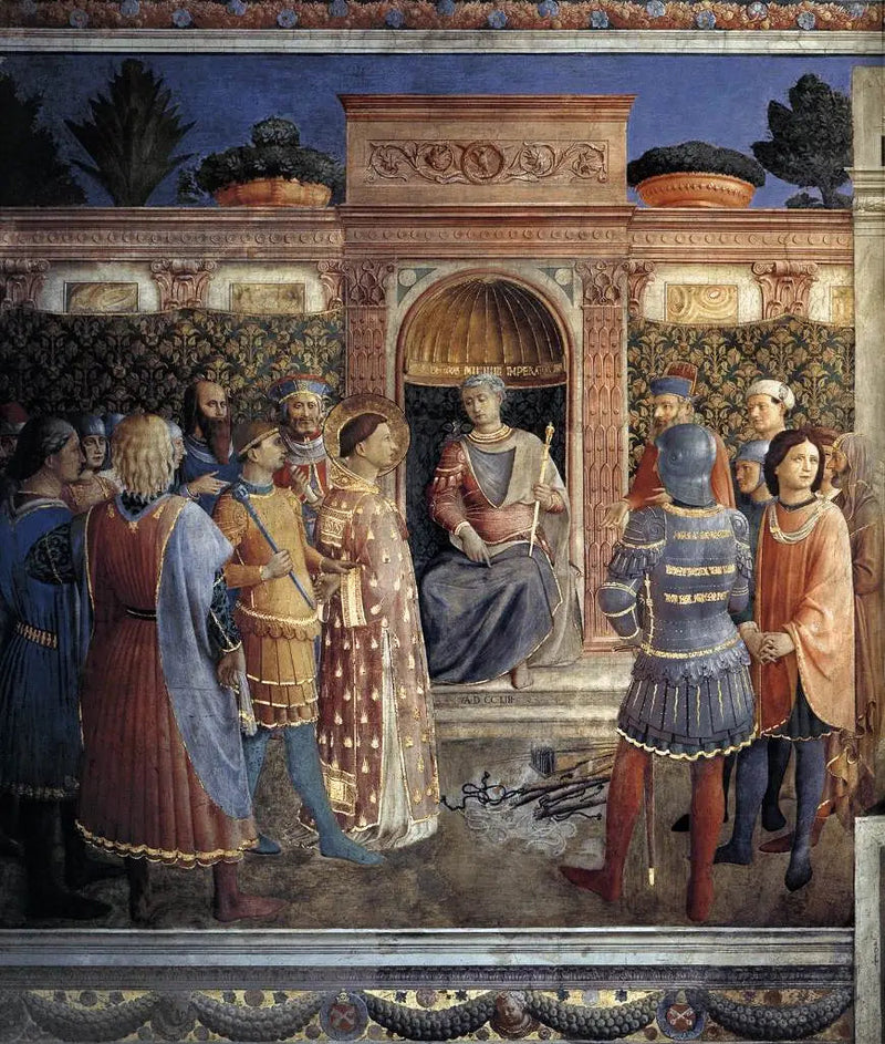 Saint Laurent framför Valérien - Fra Angelico