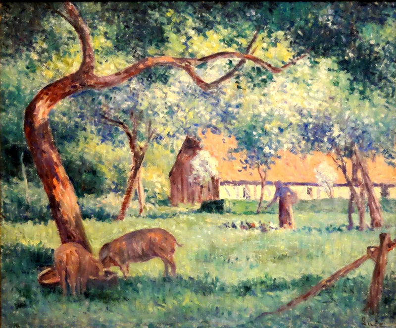 Saint-Laurent-en-Caux, normandisk gård - Maximilien Luce