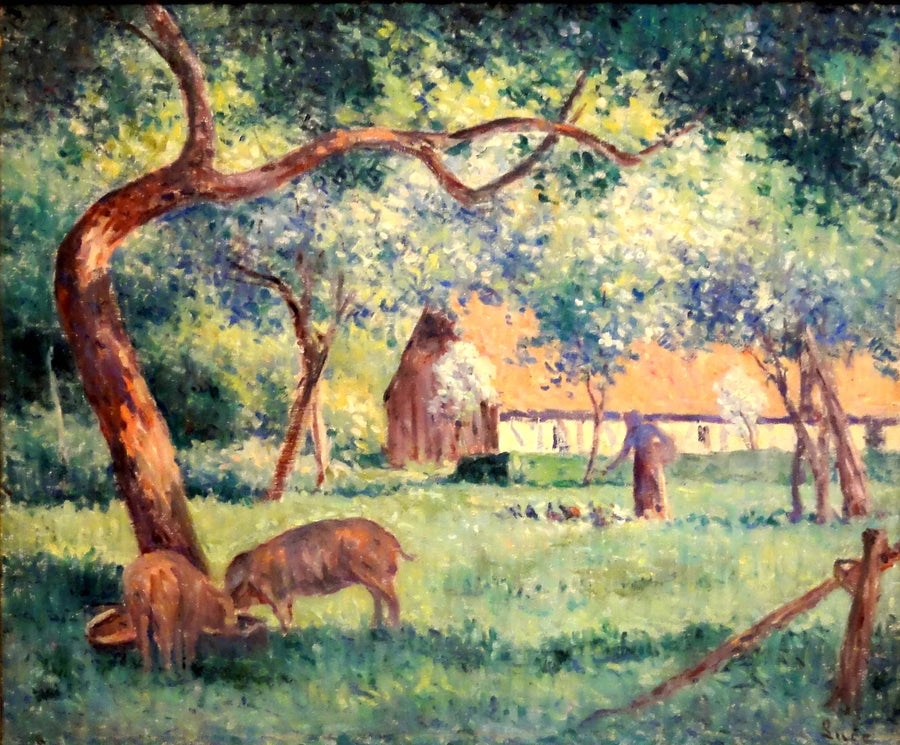 Saint-Laurent-en-Caux, normandisk gård - Maximilien Luce