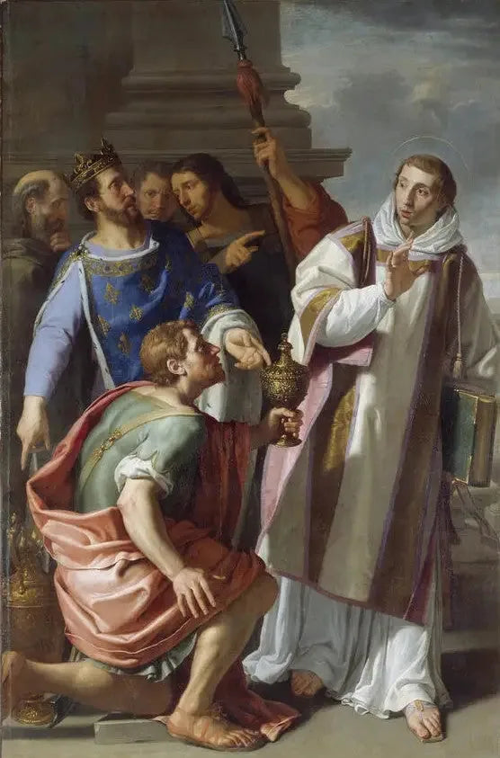 Saint Léonard vägrar kung Clovis nuvarande - Philippe de Champaigne