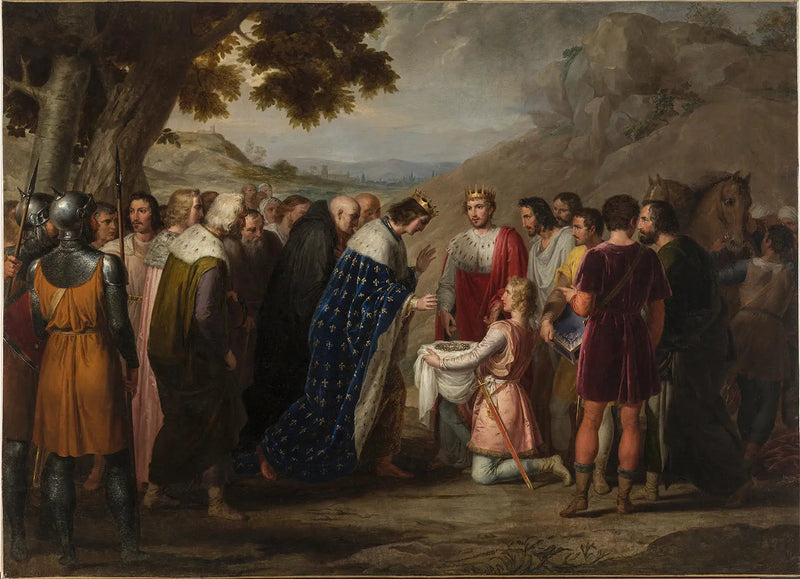Saint-Louis mottar den heliga kronan av Baudouin II - Rafael Tejeo