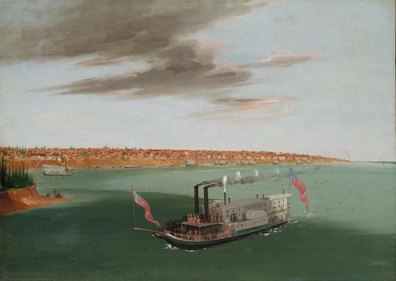 Saint-Louis sett från floden nedanför - George Catlin
