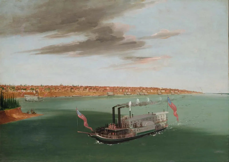 Saint-Louis sett från floden nedanför - George Catlin
