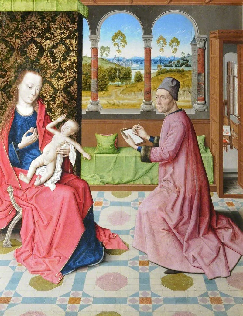 Saint Luc som illustrerar Jungfru Maria - Dirk Bouts