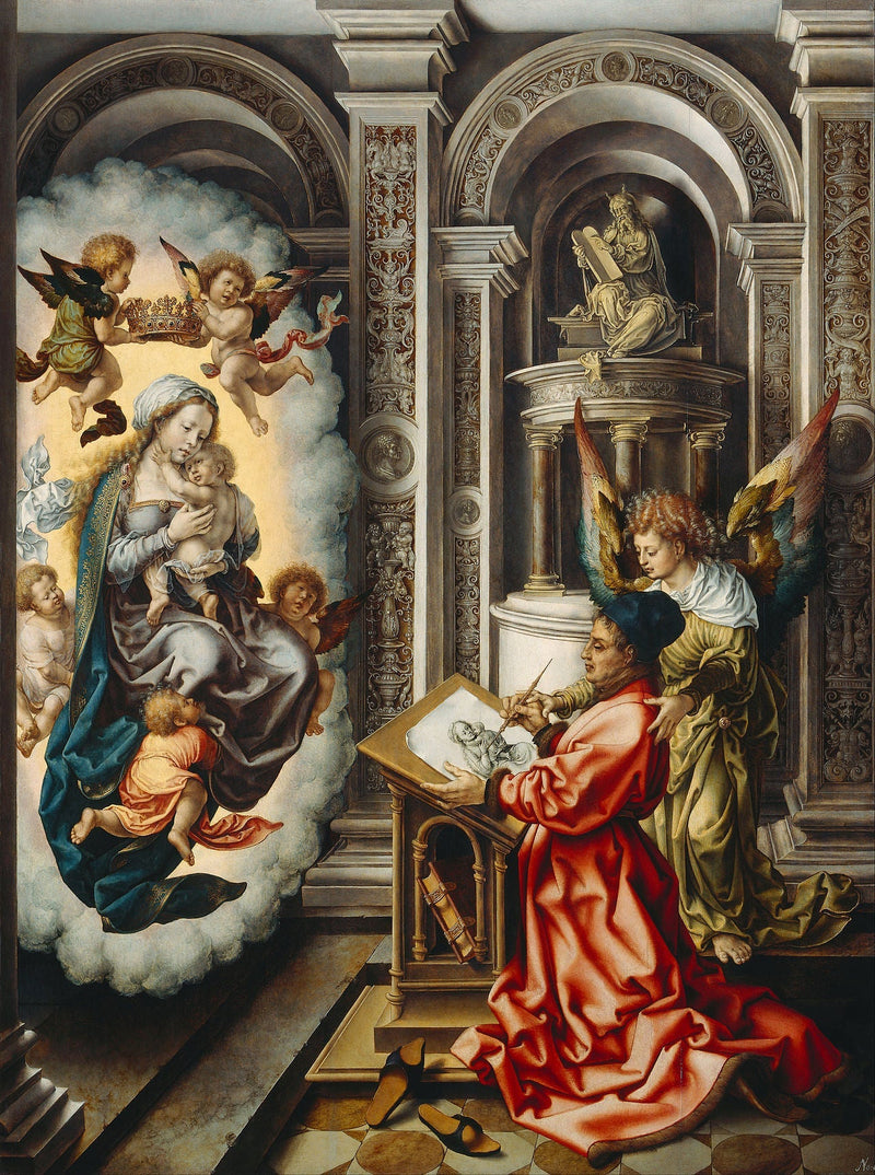 Saint Luc som målar Jungfru Maria - Jan Gossaert