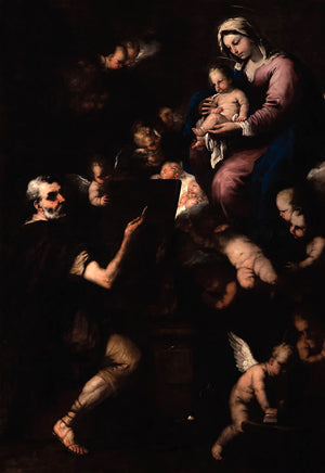 Saint Luc målar Jungfrun - Luca Giordano