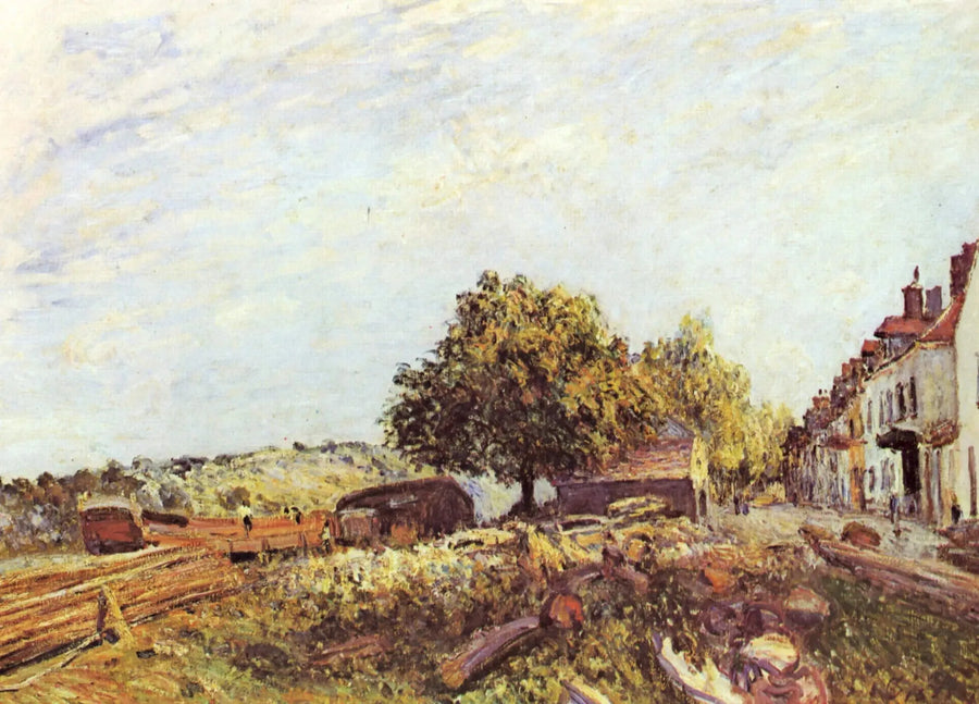 Saint-Mammès på morgonen - Alfred Sisley