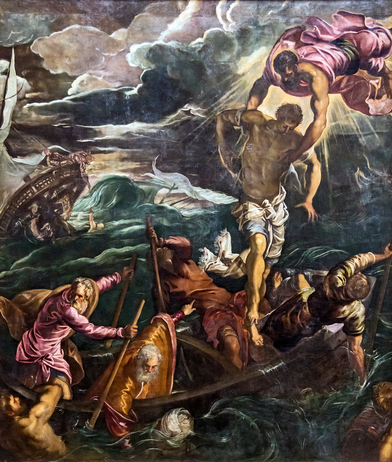 Saint Marc räddar en Saracen från skeppsbrottet - Jacopo Tintoretto