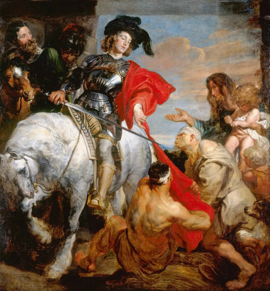 Saint Martin delar sin mantel - Antoine van Dyck