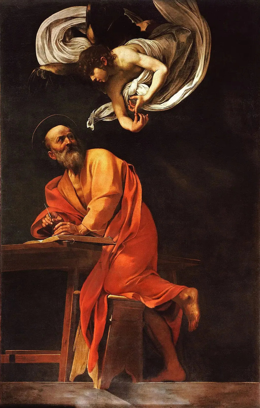 Sankt Matteus och Ängeln - Caravaggio